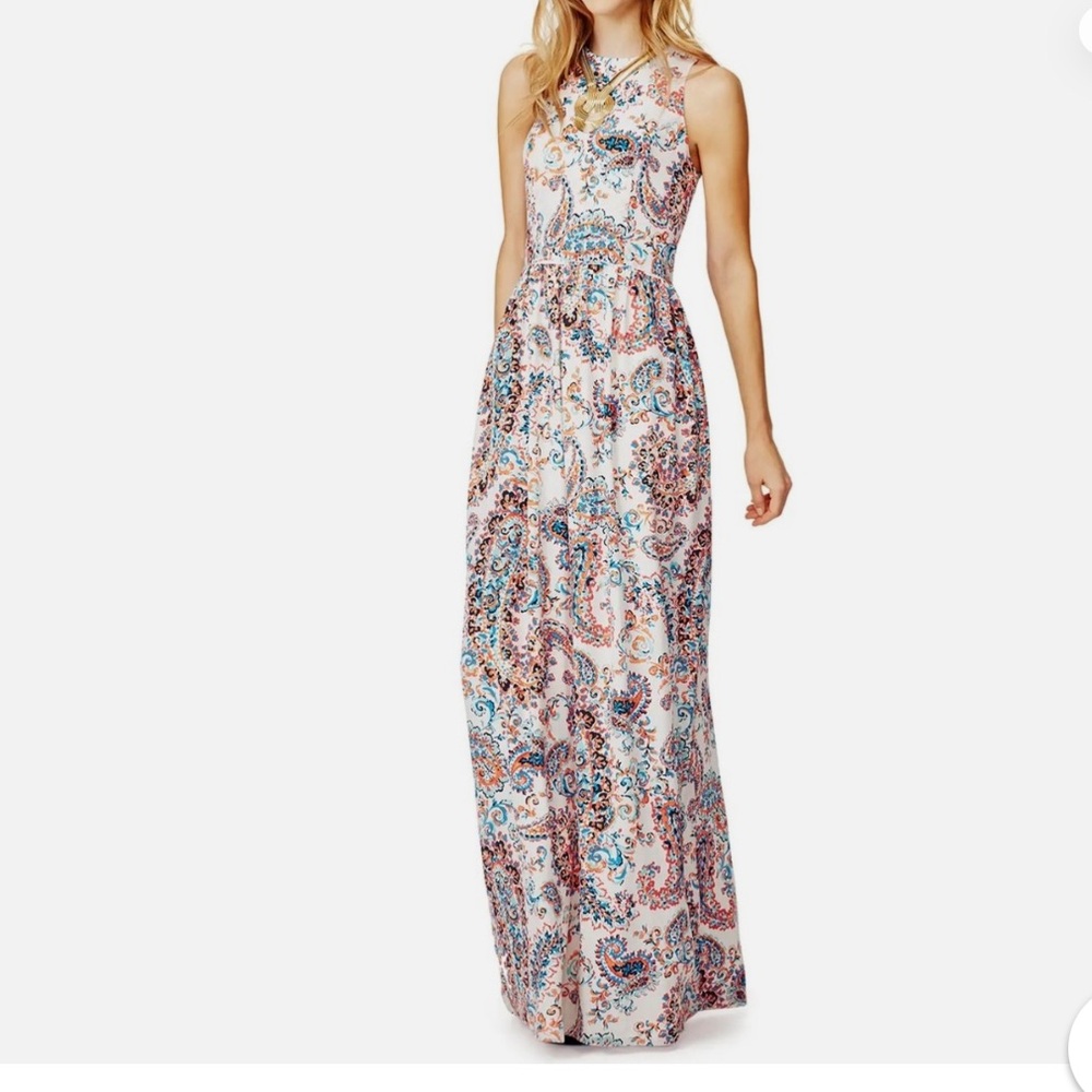 Jyoti Maxi Dress by Shoshanna 100% Silk Dress Medium Paisley